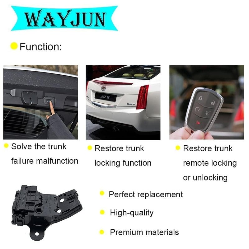 WayJun Trunk Lid Latch Lock Actuator Compatible with Select Chevy Camaro Cruze Impala Sonic Cruze Malibu and Buick Cascada Regal Verano Lacrosse Allure and Cadillac ATS CTS XTS ELR Models, 13501988 - Image 3